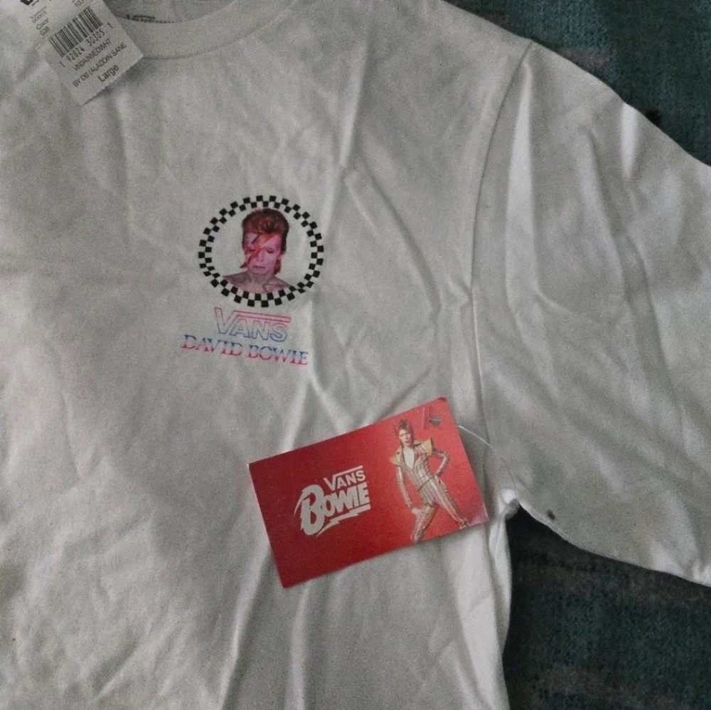 Vans Boys Large David Bowie Alladin SANE White Short Sleeve Tshirt NWT 112024 - Picture 4 of 8